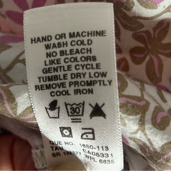 Woolrich Cotton Vintage Floral Blouse Small cap sleeve - Picture 8 of 8